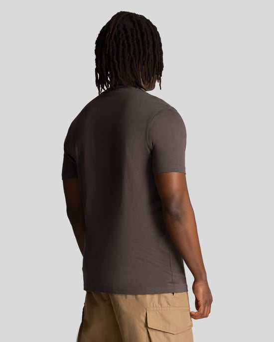 Lyle & Scott effen gunmetal T-shirt met geborduurd logo - Image 3