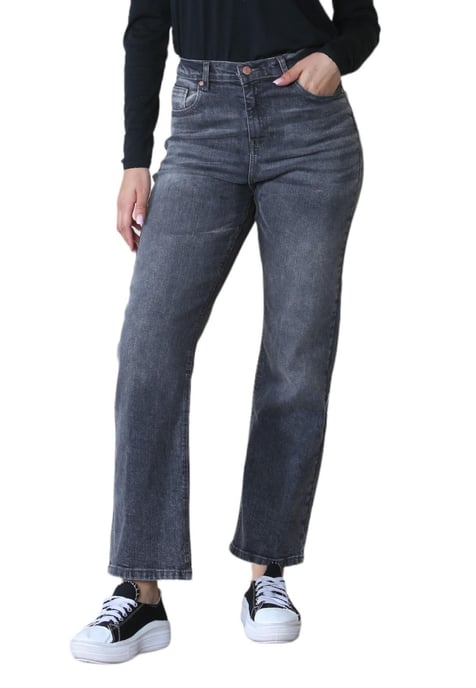 MYT Dames Wide Leg High Waisted Jeans in Zwart - Image 1