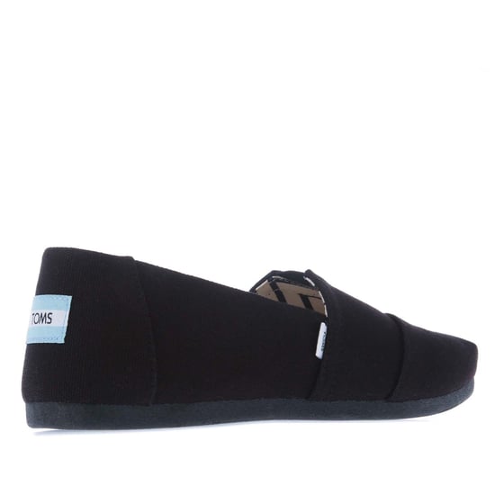 Women's Toms Recycled Cotton Alpargata Espadrille Pumps in Black - Image 3