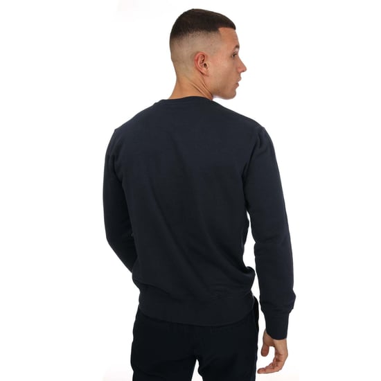 Champion sweatshirt met ronde hals en klein script-logo voor heren, marineblauw - Image 2