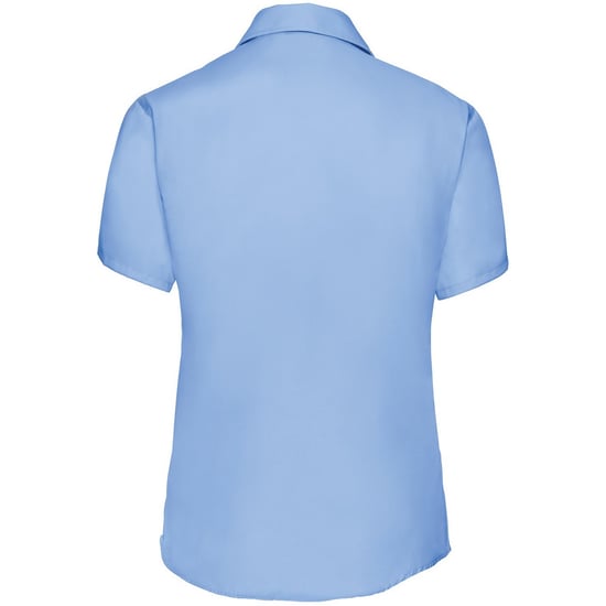 Russell Collection Ladies/Womens Short Sleeve Ultimate Non-Iron Shirt (Bright Sky)