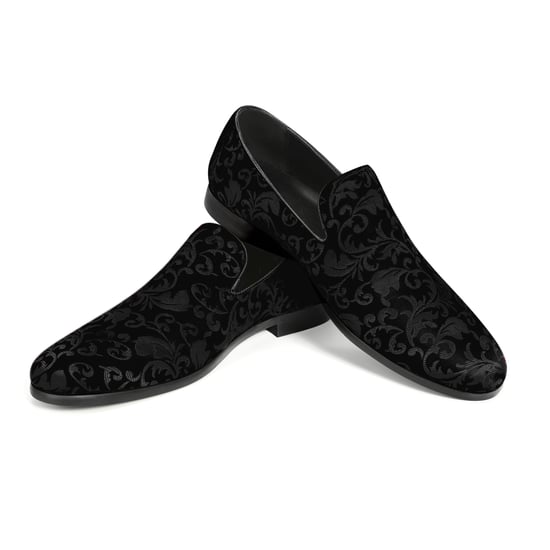 Heren Penny Loafers met Elegante Jacquard Zwart - Image 1