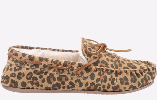 Hush Puppies Allie Suède Luipaard Pantoffels Voor Dames - Image 1