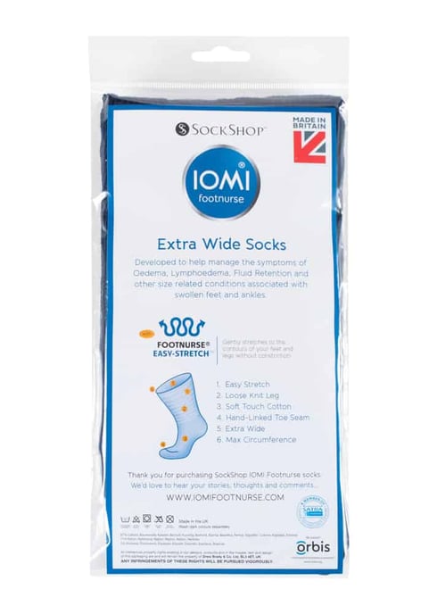 IOMI - Extra brede zachte katoenen oedeemsokken - Marine - Image 2