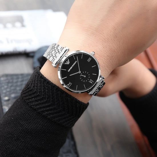 Emporio Armani AR1676 Zwarte Wijzerplaat Herenhorloge - Image 4