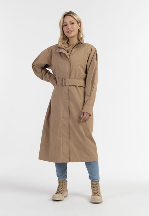 Dreimaster lichte katoenen jas Dames donkerbeige - Image 2