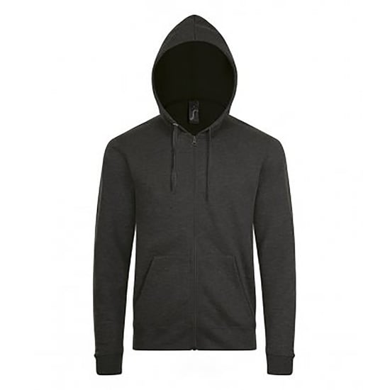 SOLS Herenstenen Ritssluiting in de vorm van een gewone Hoodie (Houtskool mergel) - Image 1