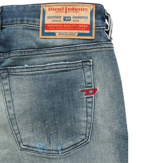 Diesel Sleenker Fadeded Blue Denim Jeans