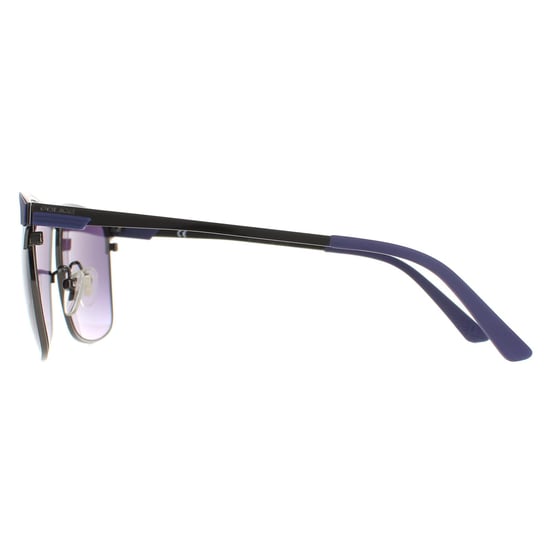 Police Rectangular Mens Matte Blue Gunmetal Blue Gradient SPL570N Crossover 2