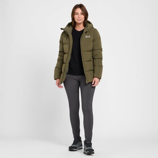 North Ridge Women's Saunter Baffle Water Repellent & Insulated Puffer Jacket with Hood