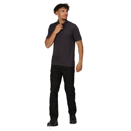Regatta Mens Pro 65/35 Short-Sleeved Polo Shirt (Seal Grey)