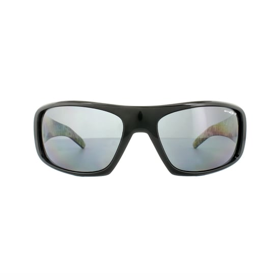 Arnette Sunglasses Hot Shot 4182 214981 Polished Black Graphics Inside Grey Polarized