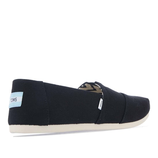 Women's Toms Recycled Cotton Alpargata Espadrille Pumps in Black - Image 3