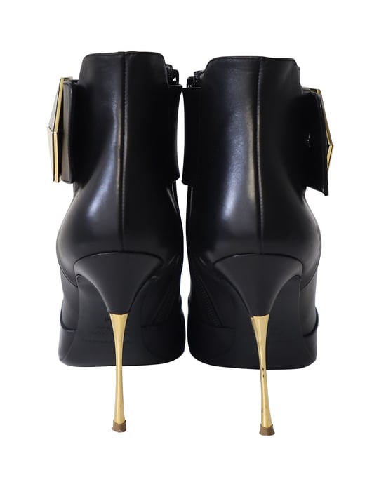 Nicholas Kirkwood Hexagon Enkelboots in Zwart Leer - Image 4