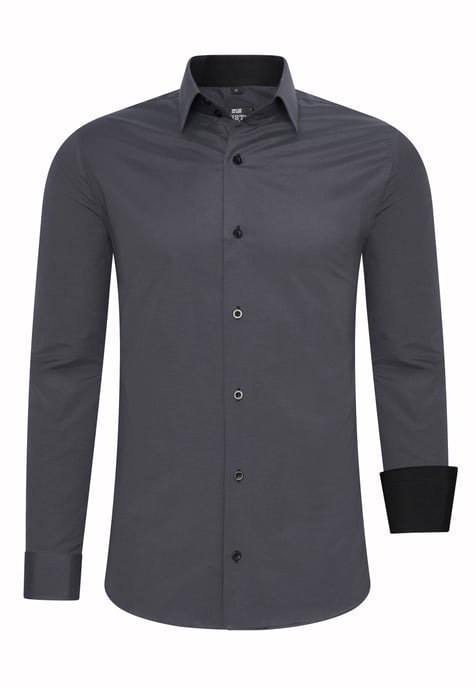 Rusty Neal Overhemden Overhemd Slim Fit Grijs - Image 1