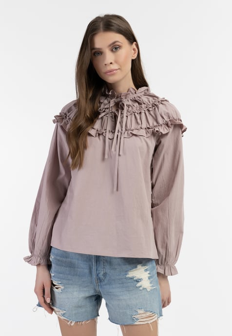 Dreimaster Blouse Dames oud roze - Image 3