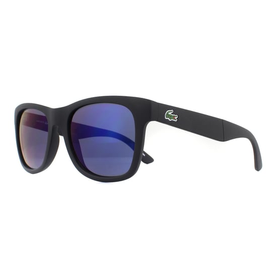 Lacoste Rectangle Unisex Matte Black Blue Gradient Folding Sunglasses
