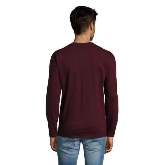 SOLS Heren Monarch T-Shirt met lange mouwen (Ossenbloed) - Image 2
