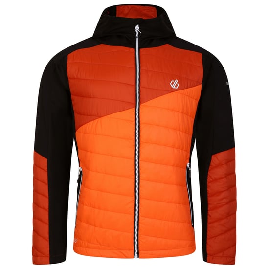 Dare 2B Mens Touring Contrast Panel Hybrid Jacket (Puffins Orange/Rooibos Tea)