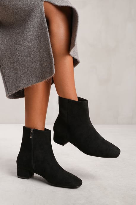 Wheres That From Womens 'Odetta' Low Block Heel Ankle Boot With Side Zip
