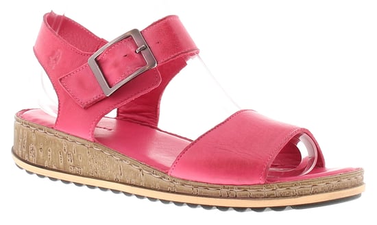 Hush Puppies Dames Sandalen Lage Wedge Ellie Leer Gesp roze - Image 1