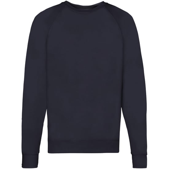 Fruit Of The Loom Heren Lichtgewicht Raglan Sweatshirt (240 GSM) (Donker Marine) - Image 2