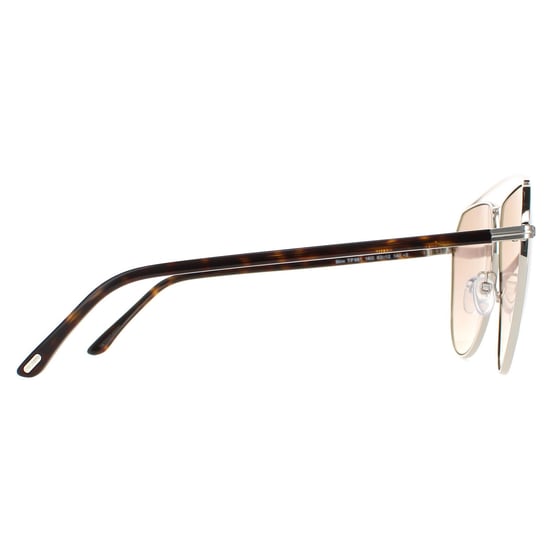 Tom Ford Aviator Womens Silver Havana Brown Silver Gradient Mirror Binx FT0681