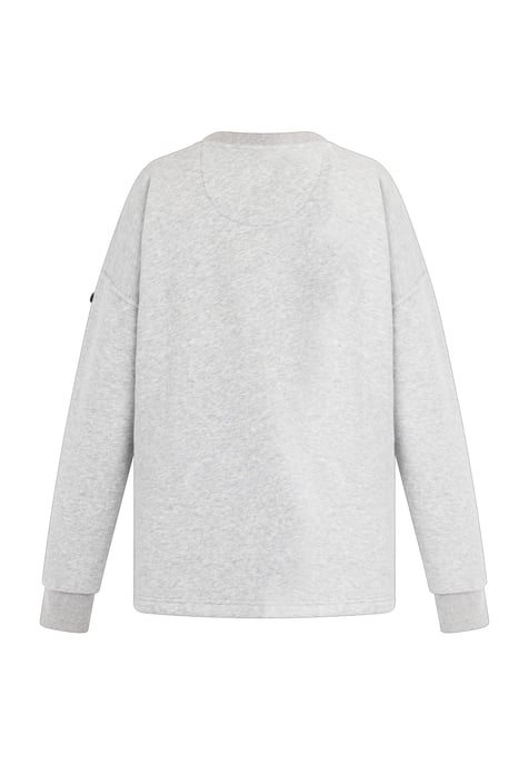 Dreimaster Oversized sweatshirt Dames licht grijs melange - Image 2