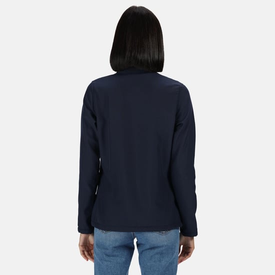 Regatta Womens/Ladies Ablaze Printable Soft Shell Jacket (Navy Blue/French Blue)