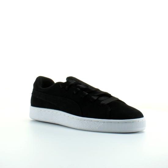 Puma Suede Crush Black Leather Womens Lace Up Trainers 369251 03