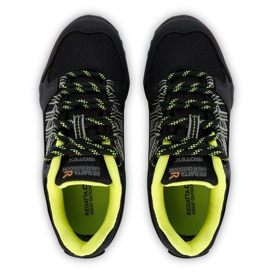 Regatta Edgepoint waterdichte wandelschoenen voor kinderen/Kinderen (Zwart/Lime Punch) - Image 4