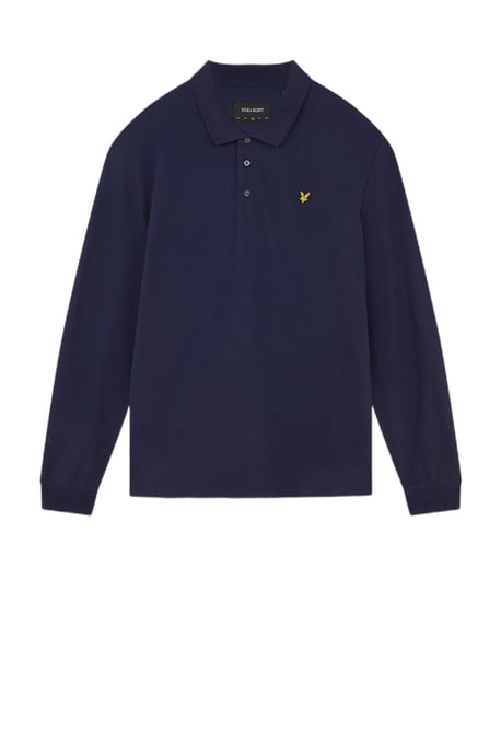 Lyle & Scott Long Sleeve Polo Shirt in Navy