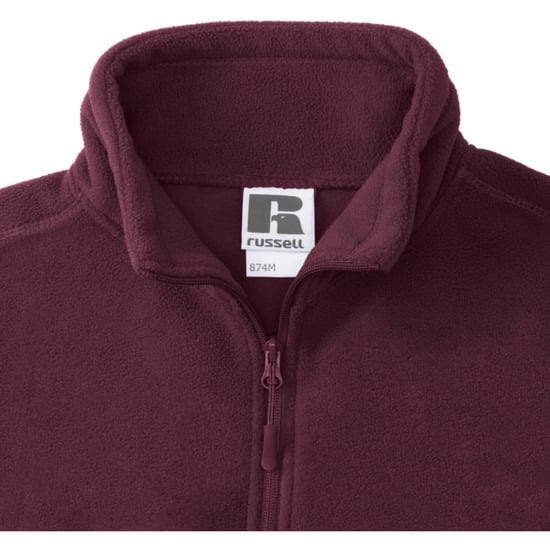 Russell Heren 1/4 Ritssluiting Outdoor Fleece Top (Bourgondië) - Image 4