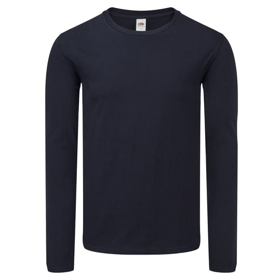 Fruit of the Loom Unisex Adult Iconic T-shirt met lange mouwen (Deep Navy) - Image 1