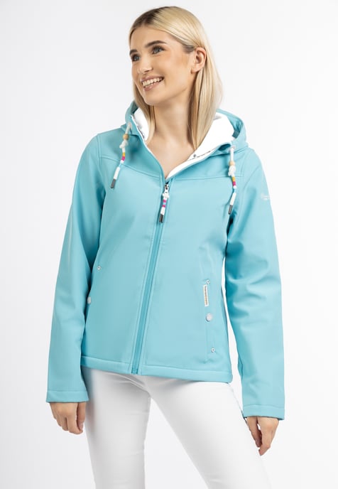 Schmuddelwedda softshell jas Dames DONKER AQUA-280 - Image 3