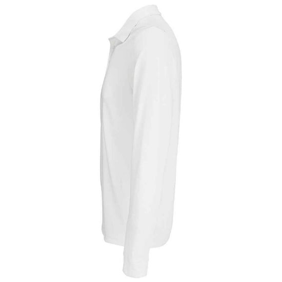 SOLS Unisex Prime Pique Polo voor volwassenen met lange mouwen (Wit) - Image 2