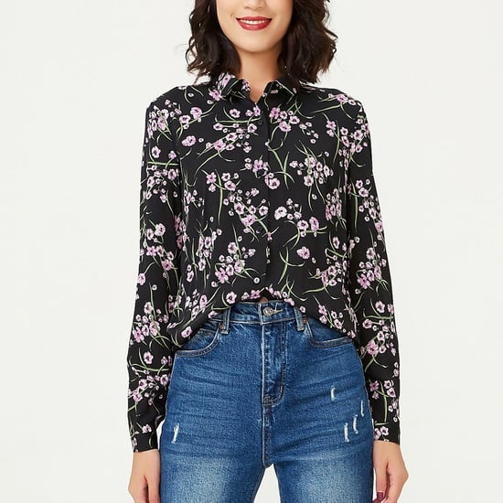 Recht gesneden shirt met bloemenprint - Image 4