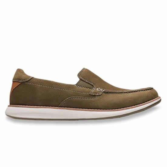 Clarks Un Pilot Step Mens Green Shoes