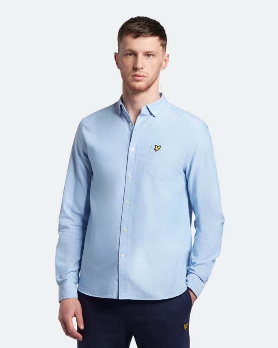Lyle & Scott Regelmatig fit lichtgewicht Oxford -shirt in Blauw - Image 1
