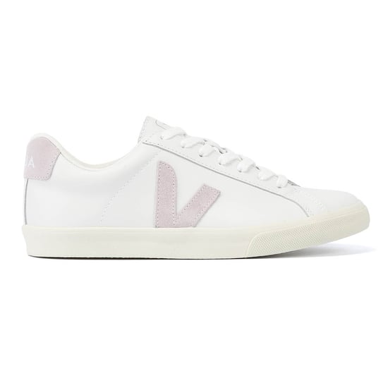 Veja Esplar Leather Vrouwen Wit/Roze Sportschoenen - Image 5