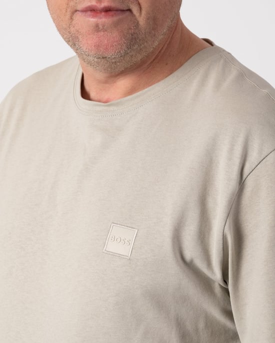 BOSS Orange Tales Heren Katoen-Jersey T-shirt Met Logo Patch - Image 2