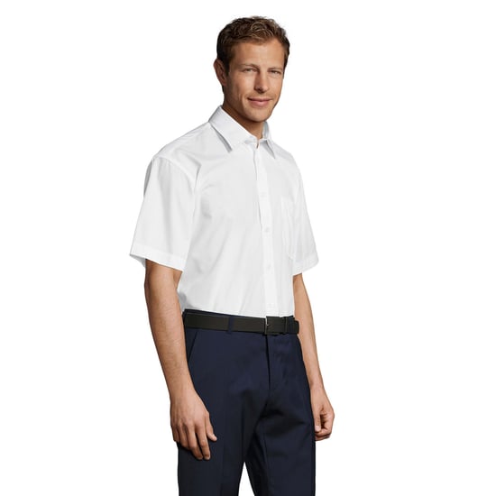 SOLS Unisex Bristol Plain Poplin Business Shirt voor volwassenen (Wit) - Image 3