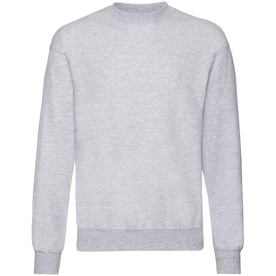 Fruit of the Loom Heren Klassiek 80/20 Ingezet Sweatshirt (Heide Grijs) - Image 1