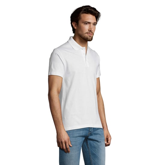 SOLS Heren Prescott Jersey Poloshirt (Wit) - Image 3