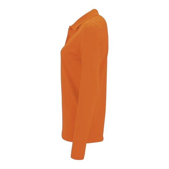 SOLS Dames/Dames Perfect Pique Poloshirt met Lange Mouwen (Oranje) - Image 3