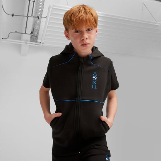 PUMA x PLAYSTATION Boys Sleeveless Hooded Jacket - Image 1