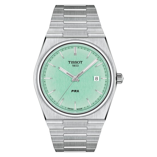 Tissot - PRX Roestvrijstalen Horloge met Mintgroene Wijzerplaat voor Heren - Image 1