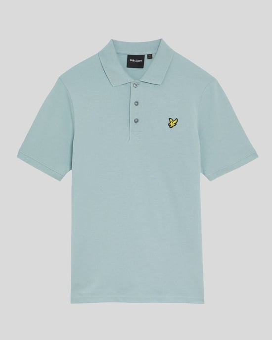 Blauw rookpoloshirt met Lyle & Scott-logo op de borst - Image 5