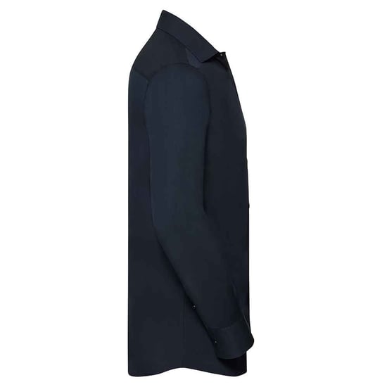 Russell Collection Heren Ultimate Stretch Slim Shirt met Lange Mouwen (Heldere marine) - Image 3