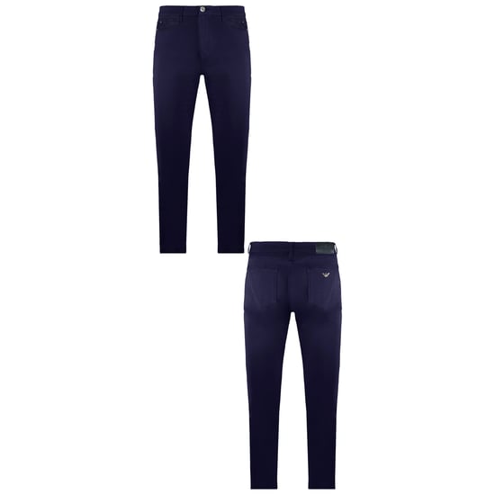 Emporio Armani Slim Fit Heren Navy Chino Broek - Image 3